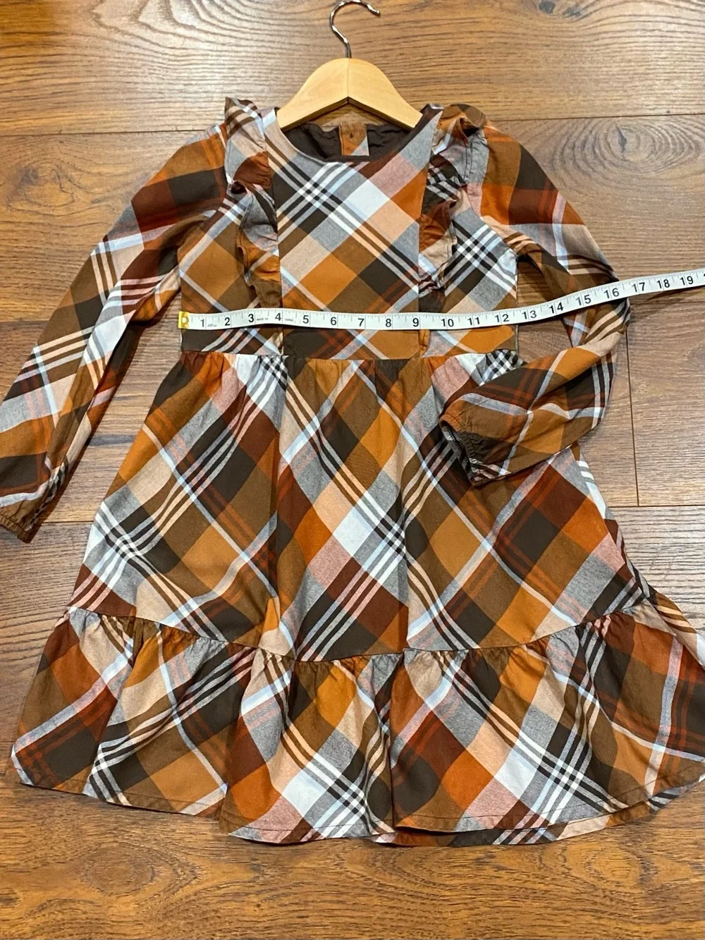 Gymboree Girl’s ‘Montana Mountain’ Brown Plaid Dress and Cowboy Hat Size 6